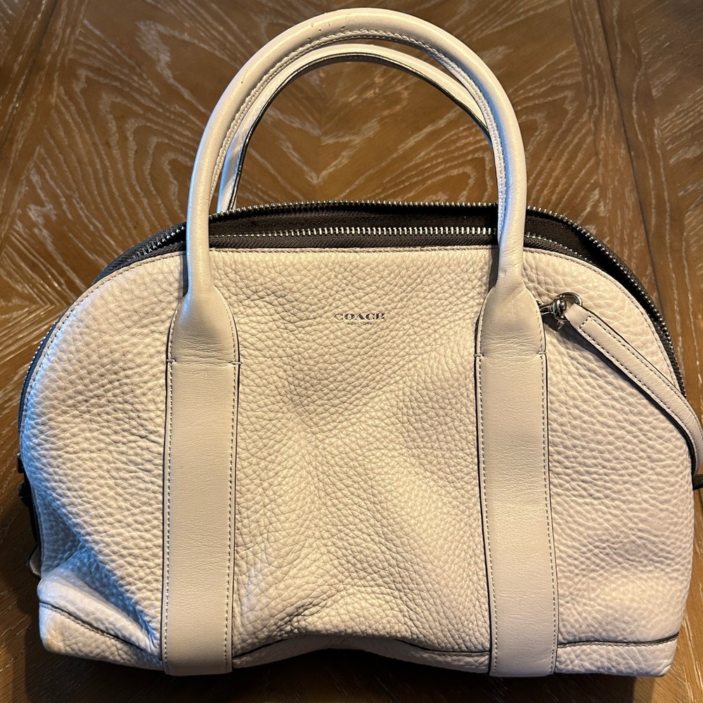 Coach - Pebble Grain Leather Bleeker Preston Satchel - Gray
